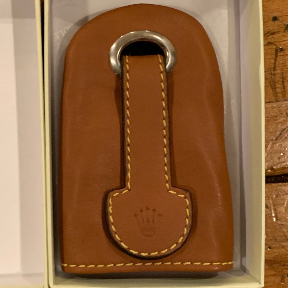 Rolex Leather Pouch Belt Clip Keychain NIB